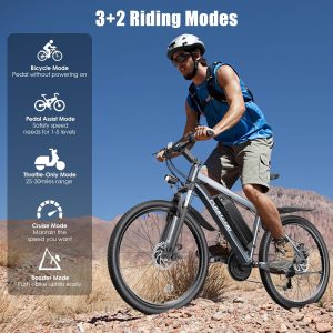 Funhang 26″ Adult Electric Bicycle | 1000W Peak Mountain Ebike
